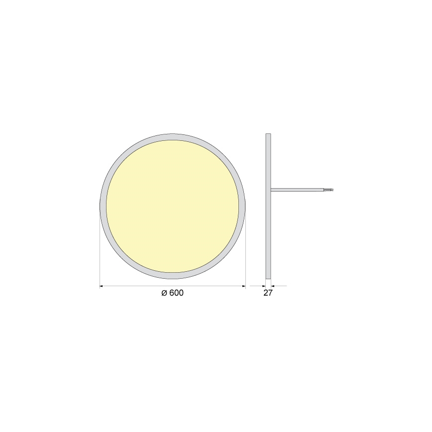LED loftlampe SIMEN LED/50W/230V 4000K IP40 Ø 60 cm hvid UGR19