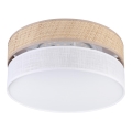 LED-loftlampe SIRJA BOHO LED/20W/230V 4000K Ø 35 cm beige/hvid