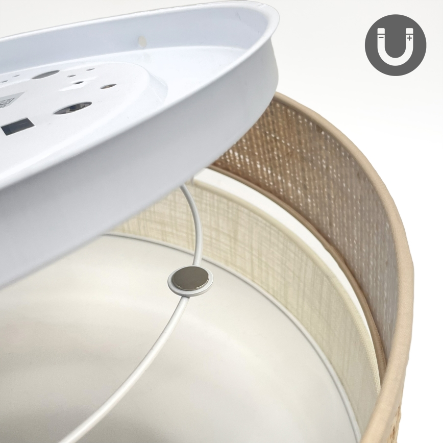 LED loftlampe SIRJA BOHO LED/20W/230V 4000K Ø 35 cm beige/creme