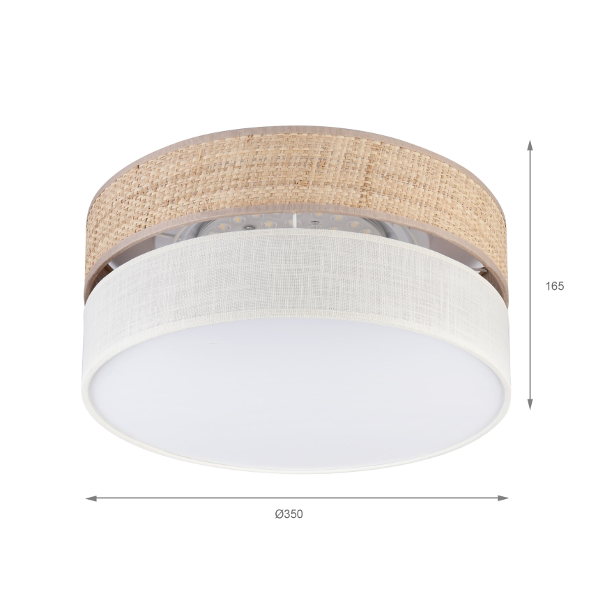 LED loftlampe SIRJA BOHO LED/20W/230V 4000K Ø 35 cm beige/creme