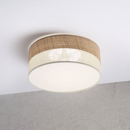 LED loftlampe SIRJA BOHO LED/20W/230V 4000K Ø 35 cm beige/creme