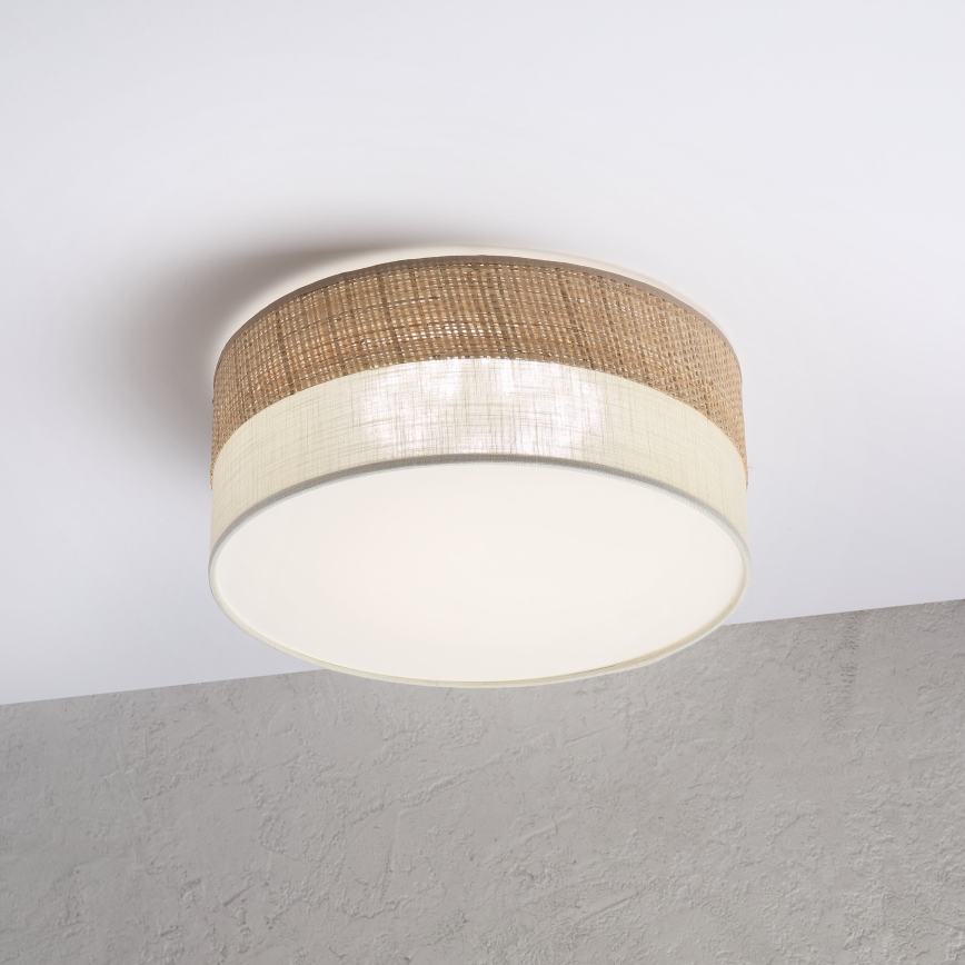 LED loftlampe SIRJA BOHO LED/20W/230V 4000K Ø 35 cm beige/creme