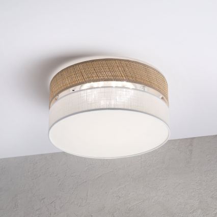 LED-loftlampe SIRJA BOHO LED/20W/230V 4000K Ø 35 cm beige/hvid