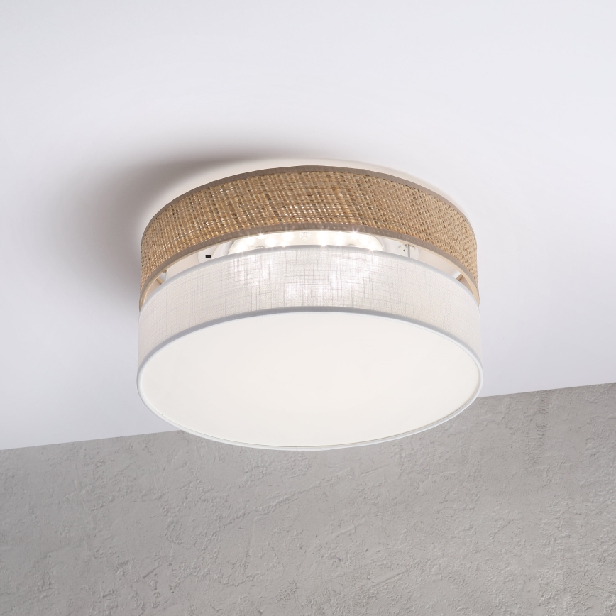LED-loftlampe SIRJA BOHO LED/20W/230V 4000K Ø 35 cm beige/hvid