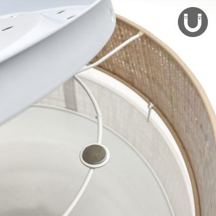 LED-loftlampe SIRJA BOHO LED/20W/230V 4000K Ø 35 cm beige/hvid