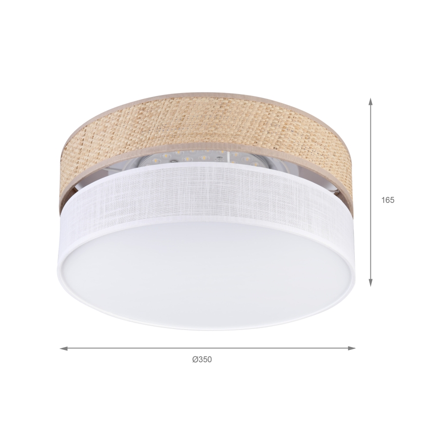 LED-loftlampe SIRJA BOHO LED/20W/230V 4000K Ø 35 cm beige/hvid