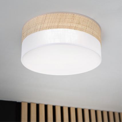 LED-loftlampe SIRJA BOHO LED/20W/230V 4000K Ø 35 cm beige/hvid