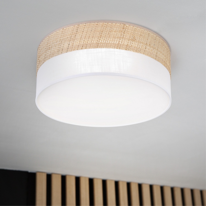 LED-loftlampe SIRJA BOHO LED/20W/230V 4000K Ø 35 cm beige/hvid
