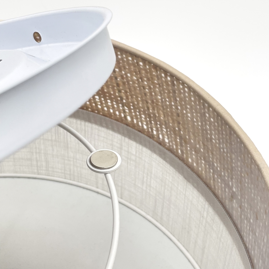 LED-loftlampe SIRJA BOHO LED/20W/230V 4000K Ø 35 cm beige/hvid