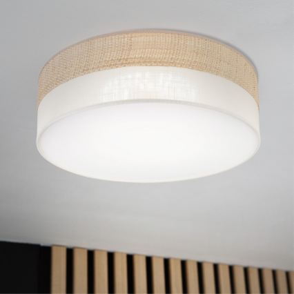LED loftlampe SIRJA BOHO LED/36W/230V 4000K Ø45 cm beige/creme