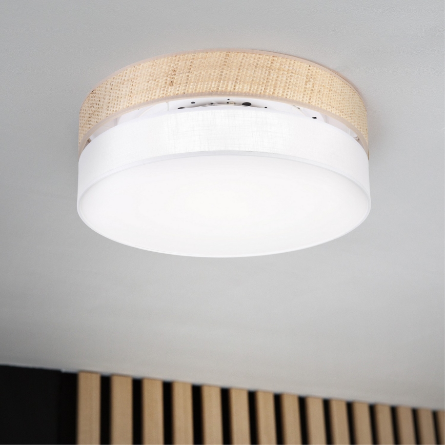 LED-loftlampe SIRJA BOHO, LED/36W/230V, 4000K, Ø 45 cm, beige/hvid