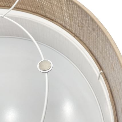 LED-loftlampe SIRJA BOHO, LED/36W/230V, 4000K, Ø 45 cm, beige/hvid