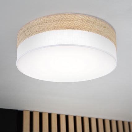 LED loftlampe SIRJA BOHO LED/36W/230V 4000K Ø 45 cm beige/hvid