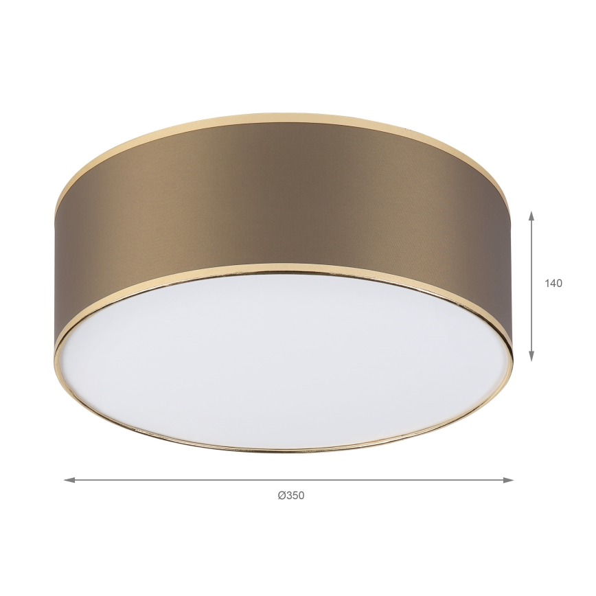 LED loftlampe SIRJA LED/20W/230V 4000K Ø 35 cm brun/guld