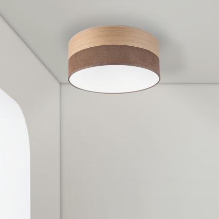 LED loftlampe SIRJA WOOD LED/20W/230V diameter 35 cm brun/eg