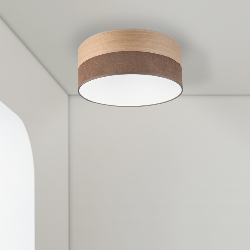 LED loftlampe SIRJA WOOD LED/20W/230V diameter 35 cm brun/eg