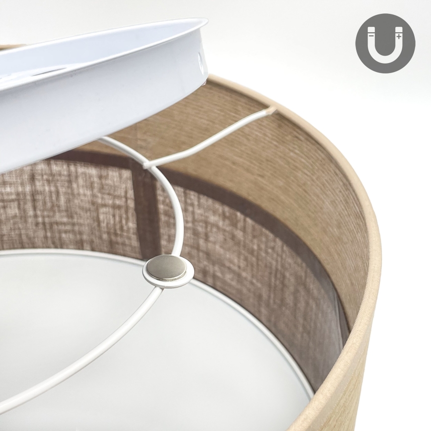 LED loftlampe SIRJA WOOD LED/20W/230V diameter 35 cm brun/eg