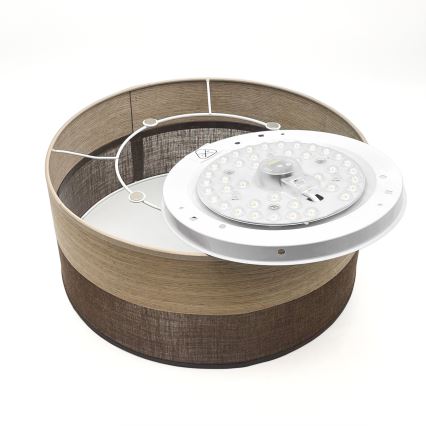 LED loftlampe SIRJA WOOD LED/20W/230V diameter 35 cm brun/eg