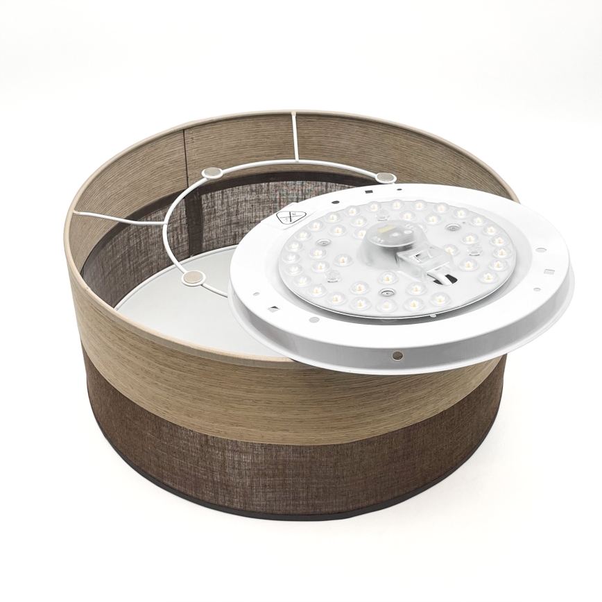 LED loftlampe SIRJA WOOD LED/20W/230V diameter 35 cm brun/eg