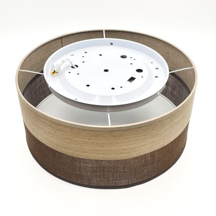 LED loftlampe SIRJA WOOD LED/20W/230V diameter 35 cm brun/eg