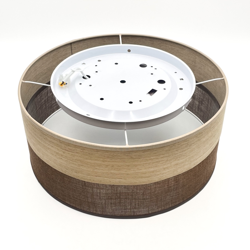 LED loftlampe SIRJA WOOD LED/20W/230V diameter 35 cm brun/eg