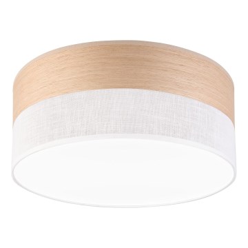 LED loftlampe SIRJA WOOD LED/20W/230V diameter 35 cm hvid/eg