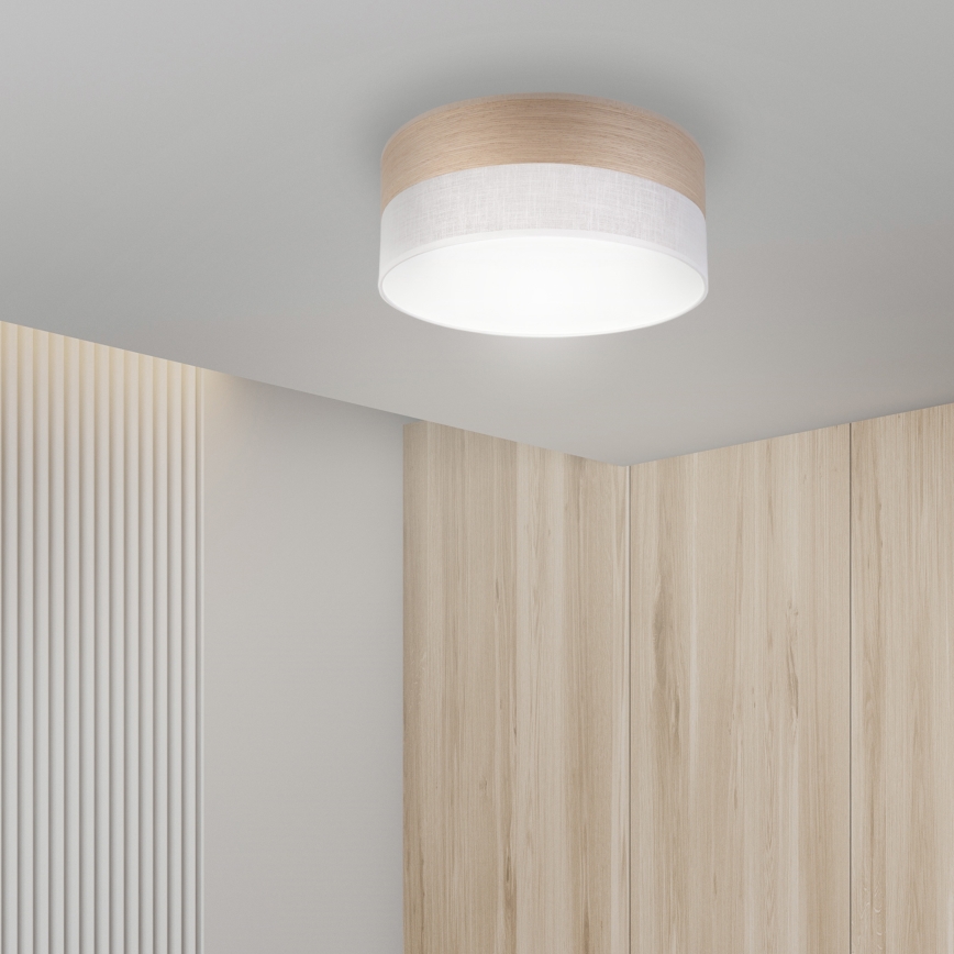 LED loftlampe SIRJA WOOD LED/20W/230V diameter 35 cm hvid/eg