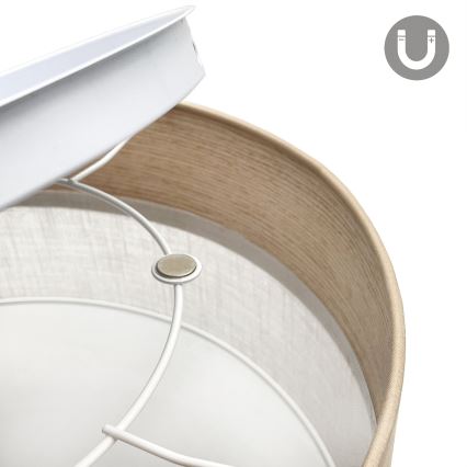 LED loftlampe SIRJA WOOD LED/20W/230V diameter 35 cm hvid/eg