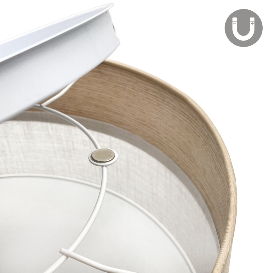LED loftlampe SIRJA WOOD LED/20W/230V diameter 35 cm hvid/eg