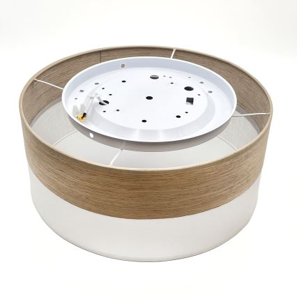 LED loftlampe SIRJA WOOD LED/20W/230V diameter 35 cm hvid/eg