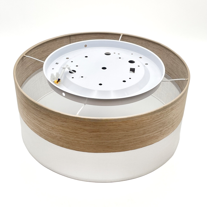 LED loftlampe SIRJA WOOD LED/20W/230V diameter 35 cm hvid/eg