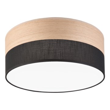 LED loftlampe SIRJA WOOD LED/20W/230V diameter 35 cm sort/eg