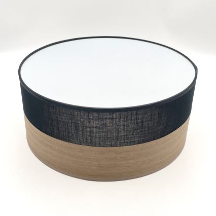 LED loftlampe SIRJA WOOD LED/20W/230V diameter 35 cm sort/eg