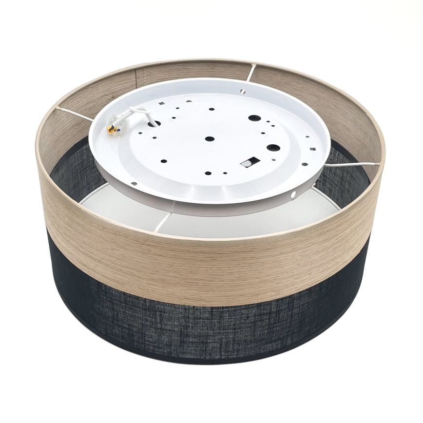 LED loftlampe SIRJA WOOD LED/20W/230V diameter 35 cm sort/eg