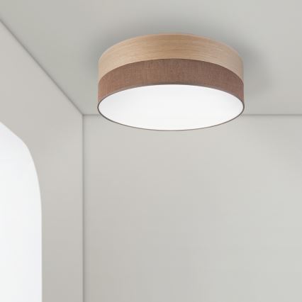 LED loftlampe SIRJA WOOD LED/36W/230V diameter 45 cm brun/eg