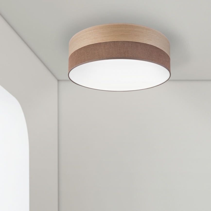 LED loftlampe SIRJA WOOD LED/36W/230V diameter 45 cm brun/eg