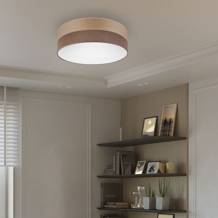 LED loftlampe SIRJA WOOD LED/36W/230V diameter 45 cm brun/eg