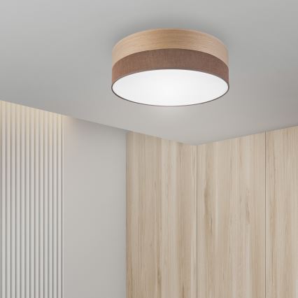 LED loftlampe SIRJA WOOD LED/36W/230V diameter 45 cm brun/eg