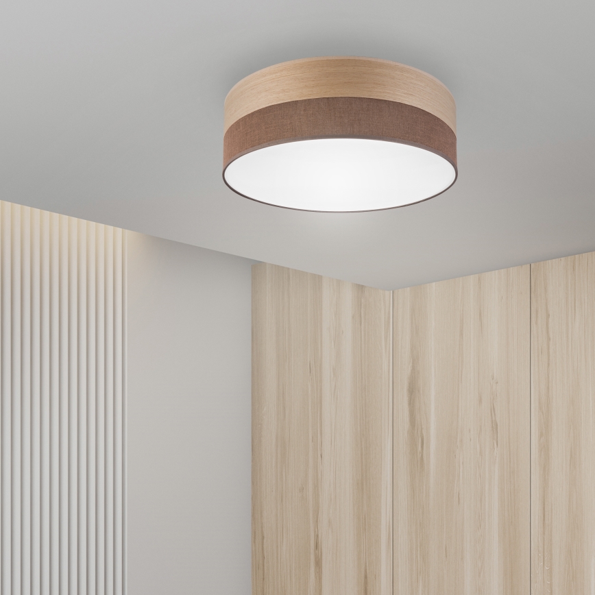LED loftlampe SIRJA WOOD LED/36W/230V diameter 45 cm brun/eg
