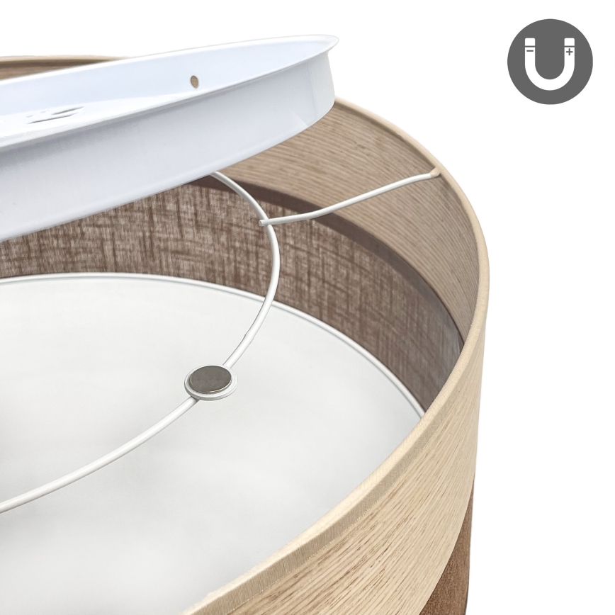 LED loftlampe SIRJA WOOD LED/36W/230V diameter 45 cm brun/eg