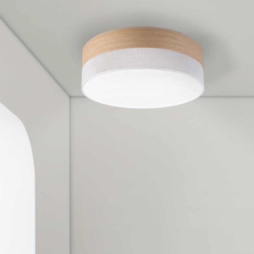 LED loftlampe SIRJA WOOD LED/36W/230V diameter 45 cm hvid/eg