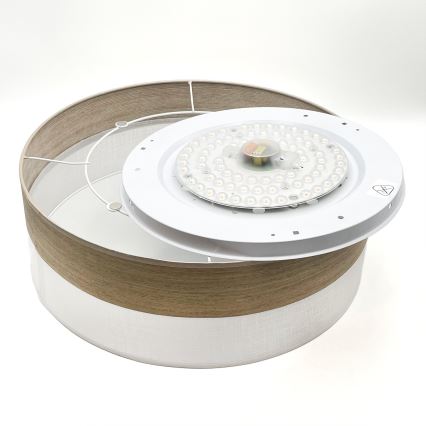 LED loftlampe SIRJA WOOD LED/36W/230V diameter 45 cm hvid/eg