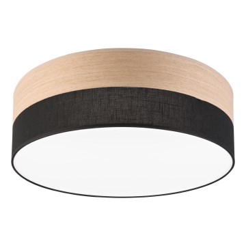LED loftlampe SIRJA WOOD LED/36W/230V diameter 45 cm sort/eg