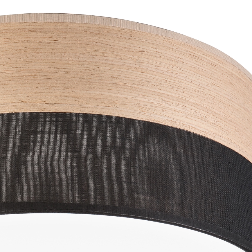 LED loftlampe SIRJA WOOD LED/36W/230V diameter 45 cm sort/eg