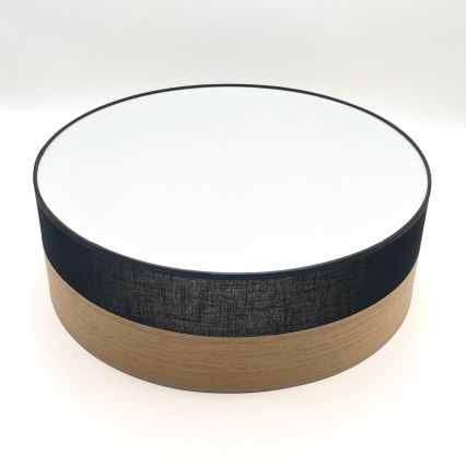 LED loftlampe SIRJA WOOD LED/36W/230V diameter 45 cm sort/eg