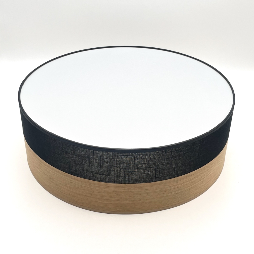 LED loftlampe SIRJA WOOD LED/36W/230V diameter 45 cm sort/eg