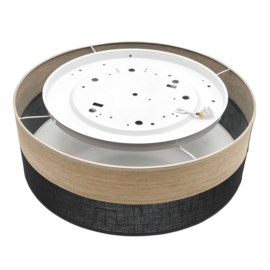 LED loftlampe SIRJA WOOD LED/36W/230V diameter 45 cm sort/eg