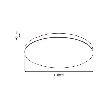 LED loftlampe SLIMI LED/24W/230V IP40 sort