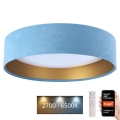 LED loftlampe SMART GALAXY LED/36W/230V Wi-Fi Tuya blå/guldfarvet + fjernbetjening