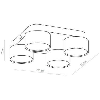 LED-loftlampe SPACE 4xGX53/15W/230V hvid